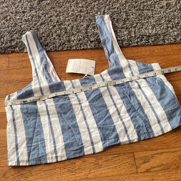NWT Show Me Your Mumu Tara Striped Crop Top Size Large - Picture 6 of 14
